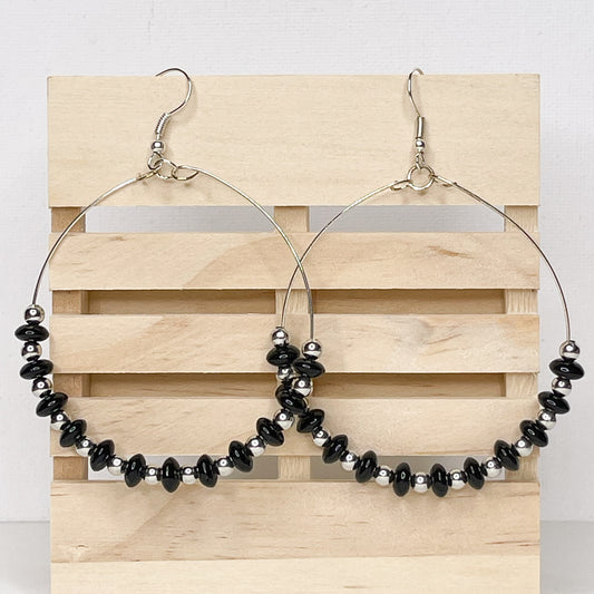 Silver Belle Hoop Earrings