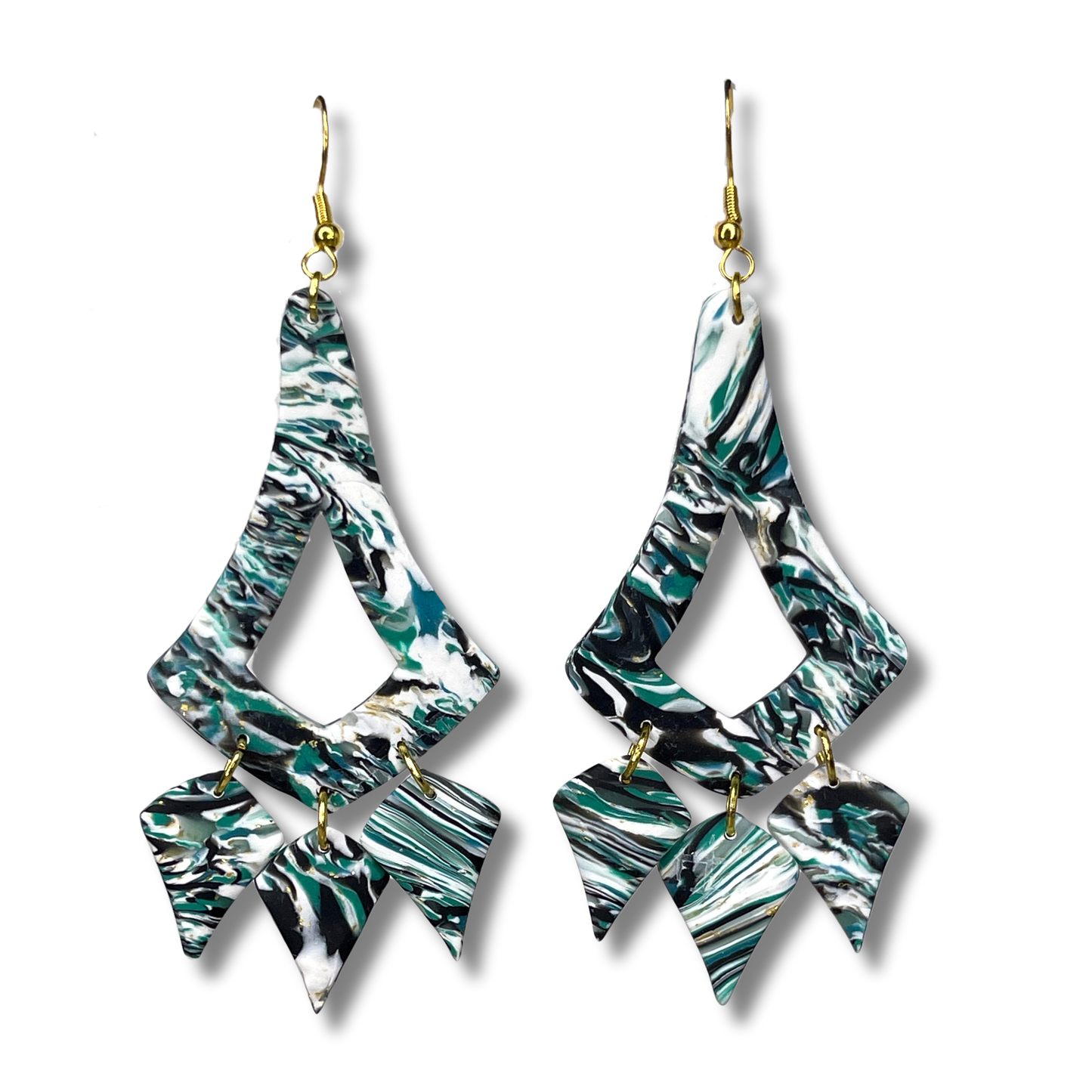 Marble Swirl Statement Earrings