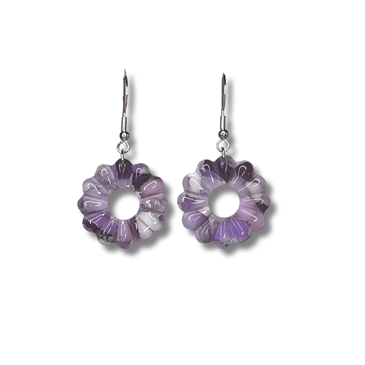 Lavender Blossom Drop Earrings