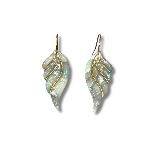 Ethereal Gold Wing Drop Earrings