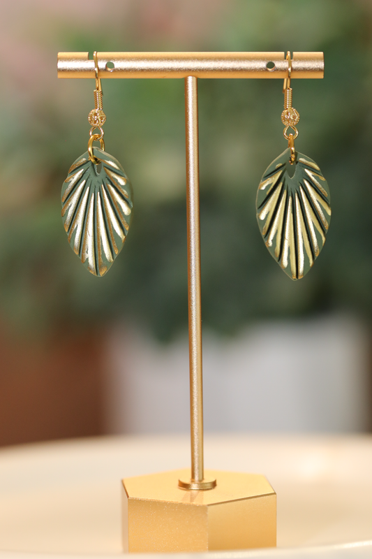 Gilded Leaf Dangles - Artichoke