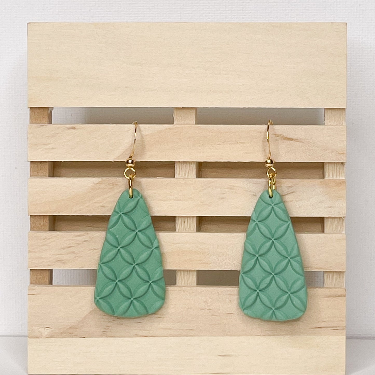 Boho Batik Dangles - Sage Green