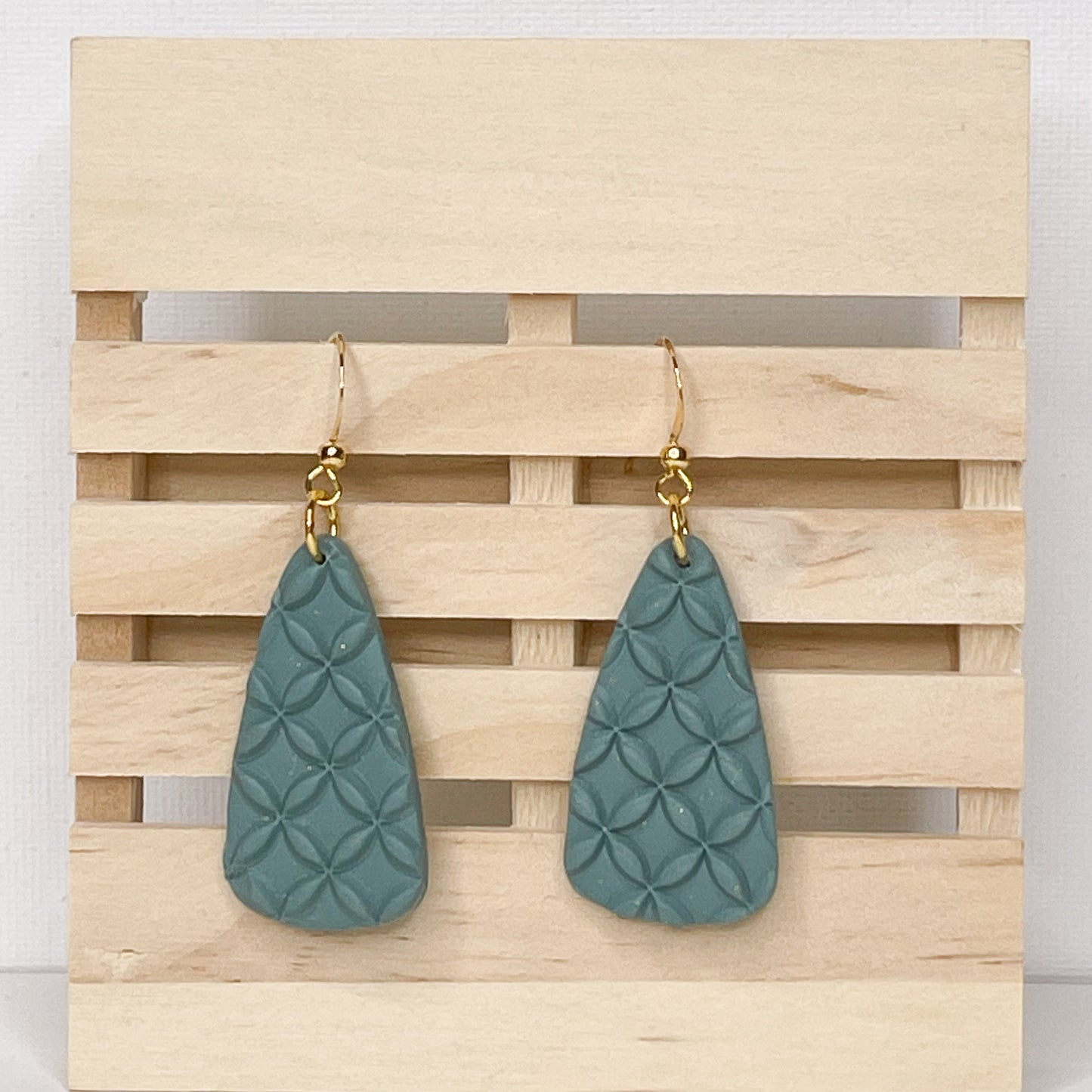 Boho Batik Dangles - Dark Teal