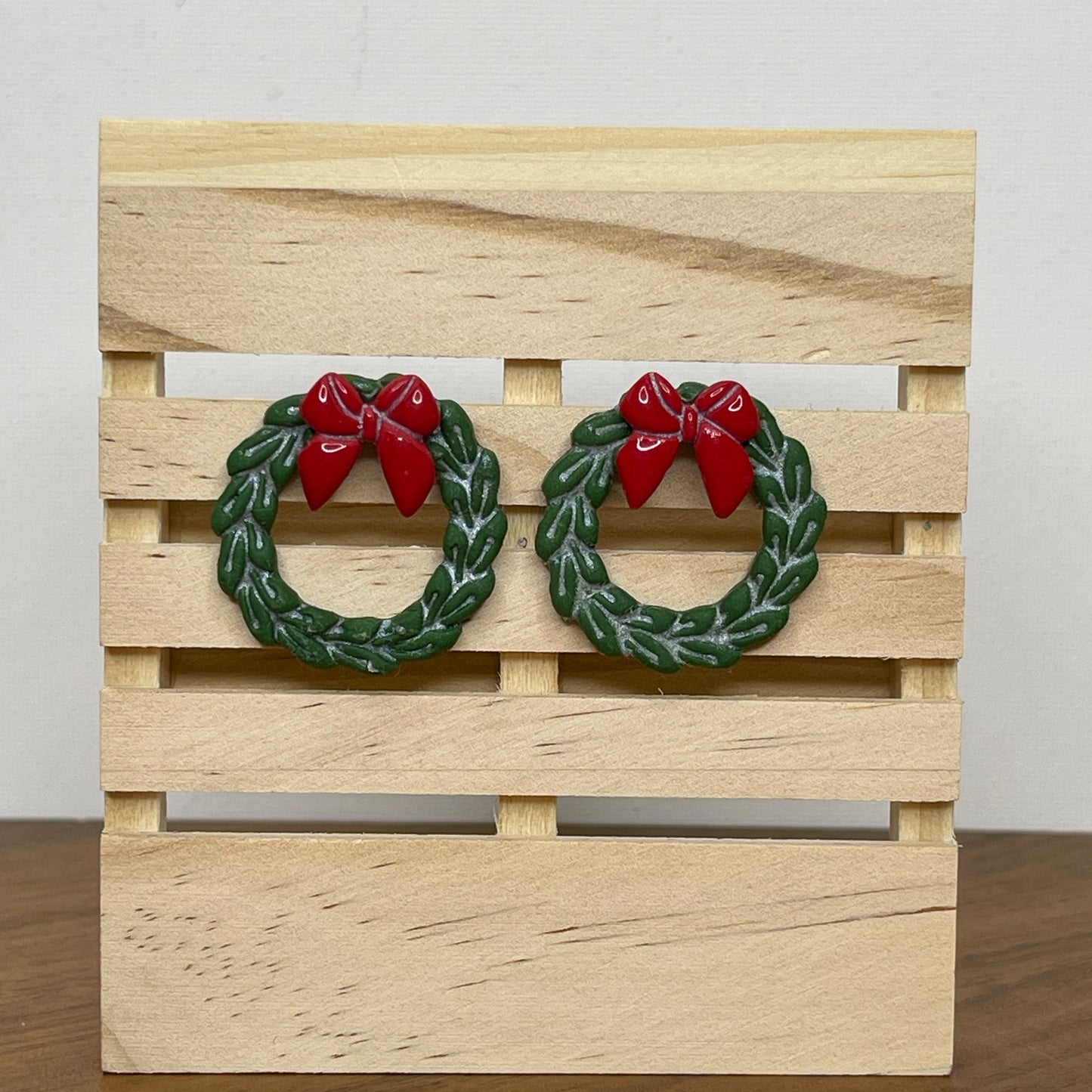 Snow-Kissed Wreath Stud Earrings