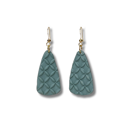 Boho Batik Dangles - Dark Teal