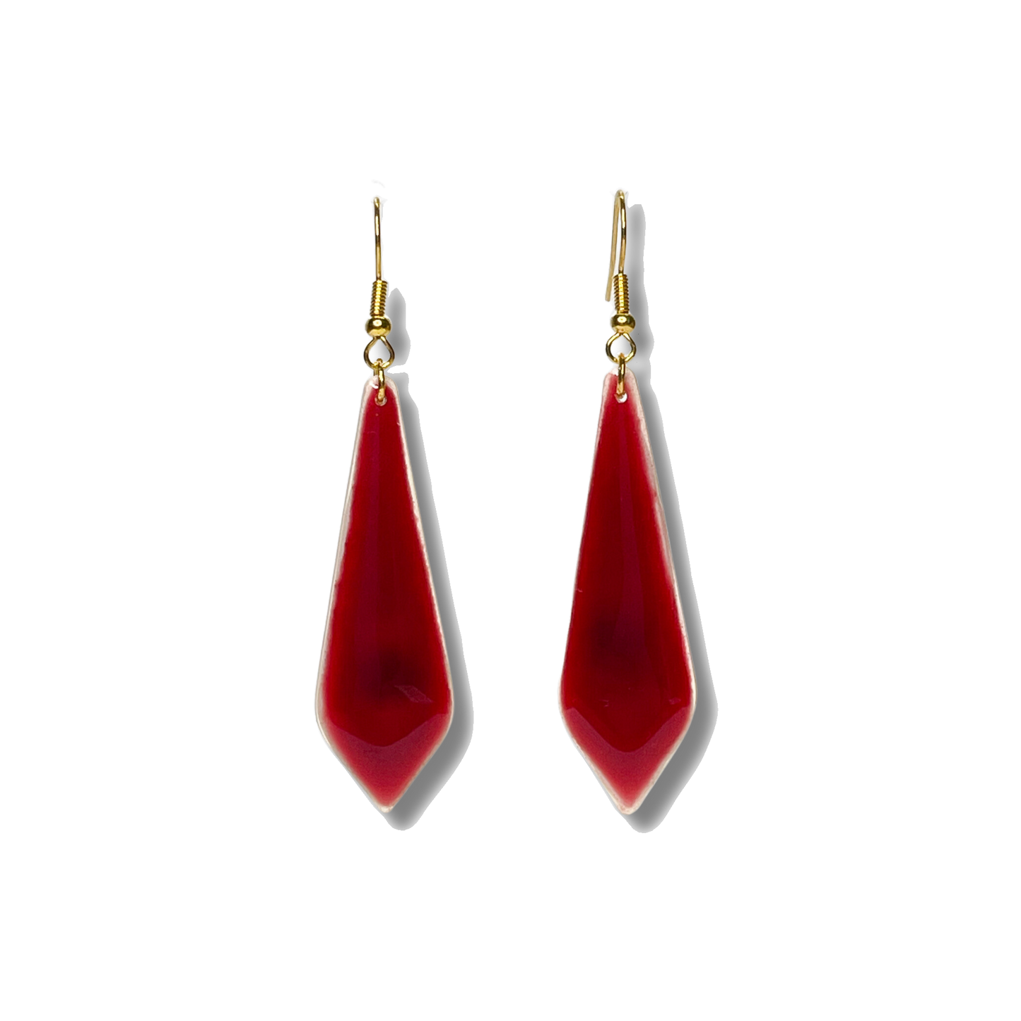 Boho Longti Earrings in Dark Crimson