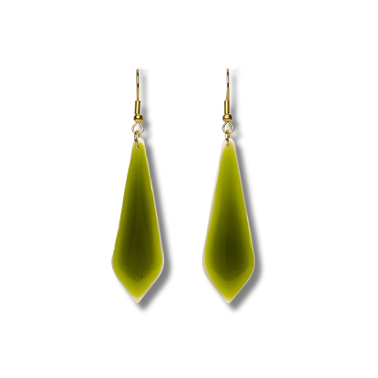 Boho Longti Earrings in Olive