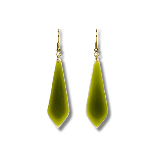 Boho Longti Earrings in Olive