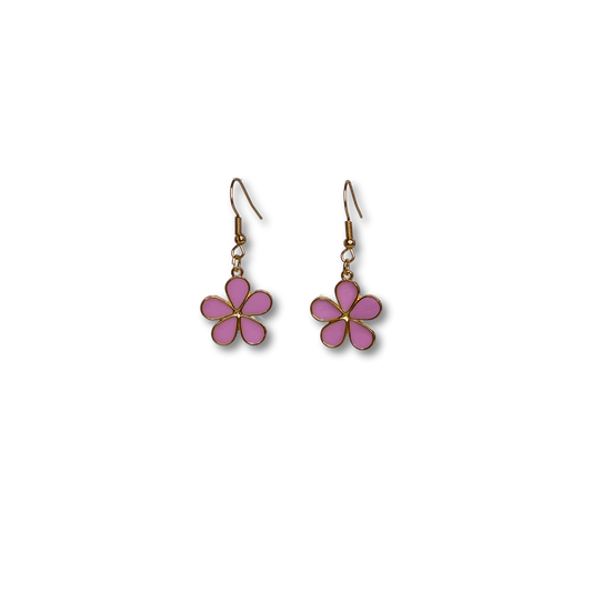 Light Orchid Flower Power Drop Earrings