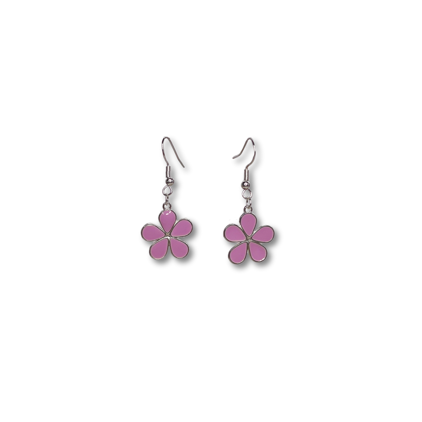 Light Orchid Flower Power Drop Earrings