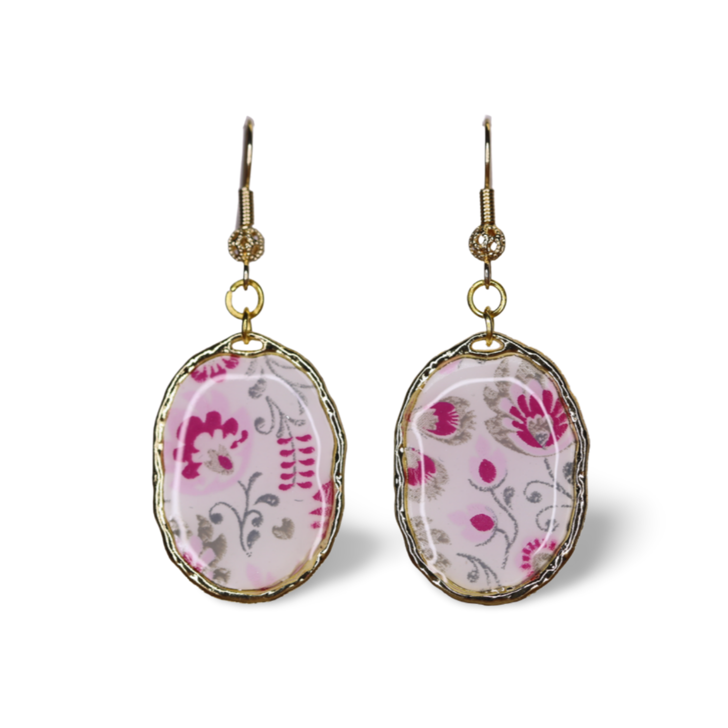 Pink Floral Ovals