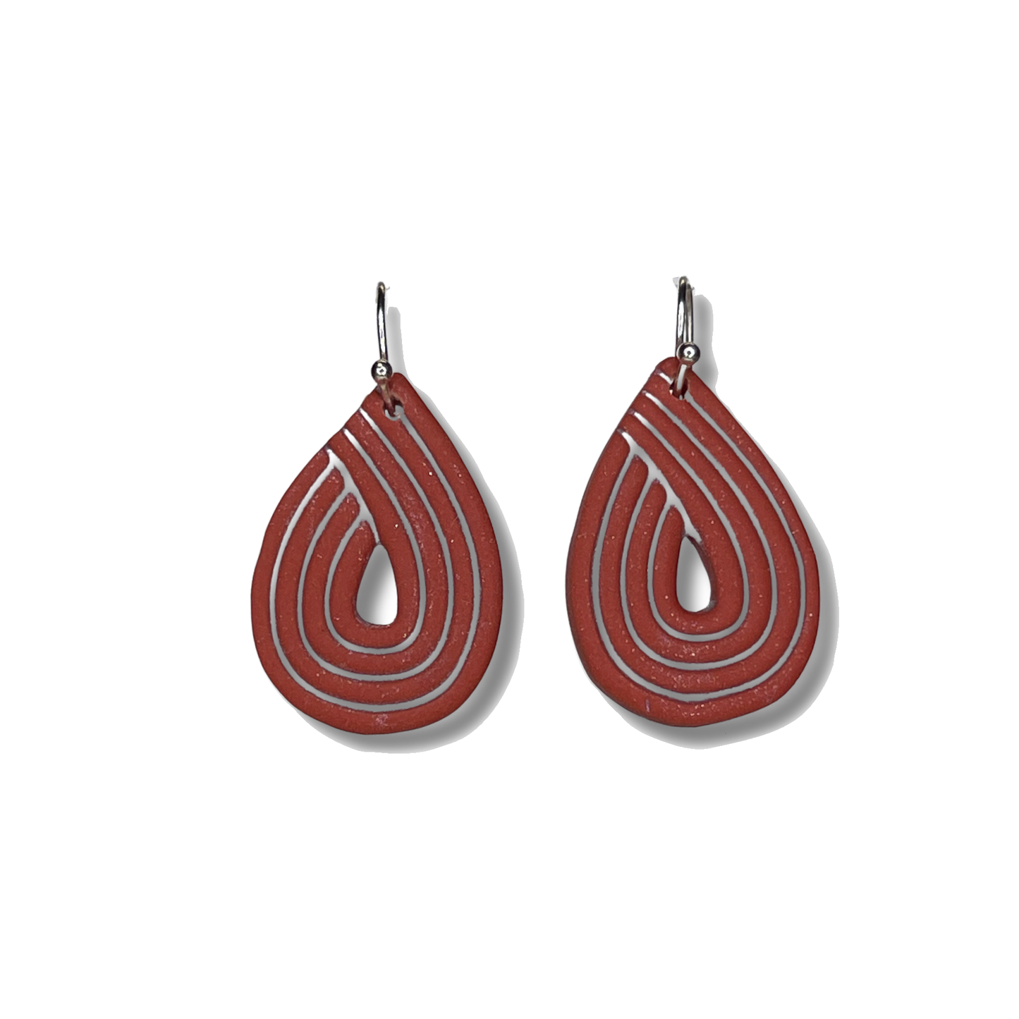 Flame Deco Teardrop Earrings