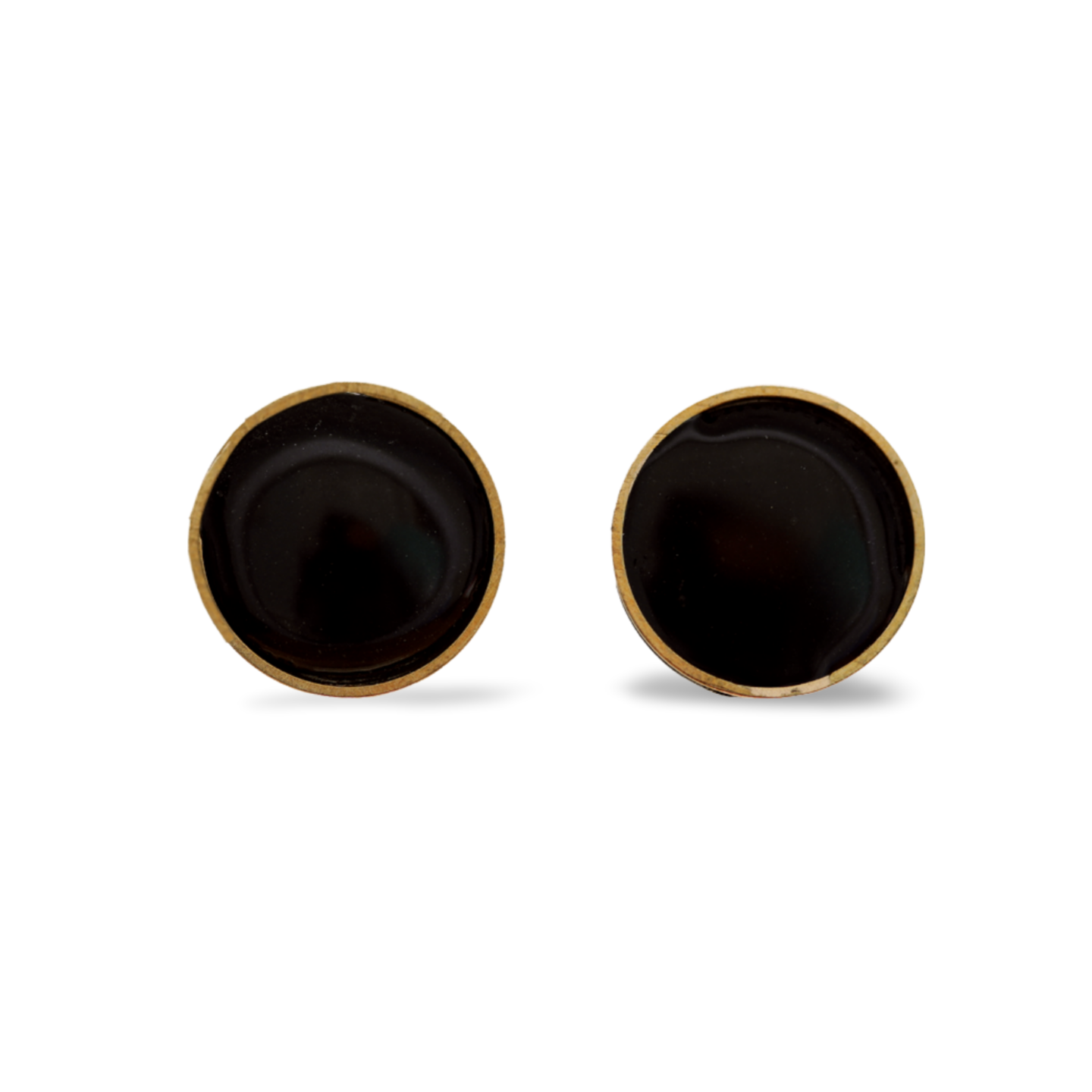 Black Button Studs