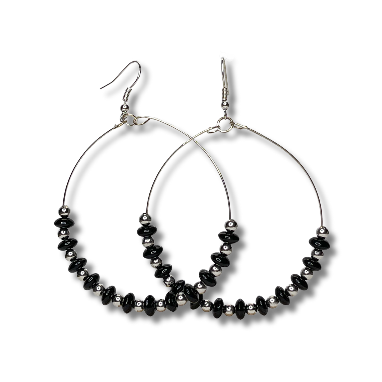 Silver Belle Hoop Earrings