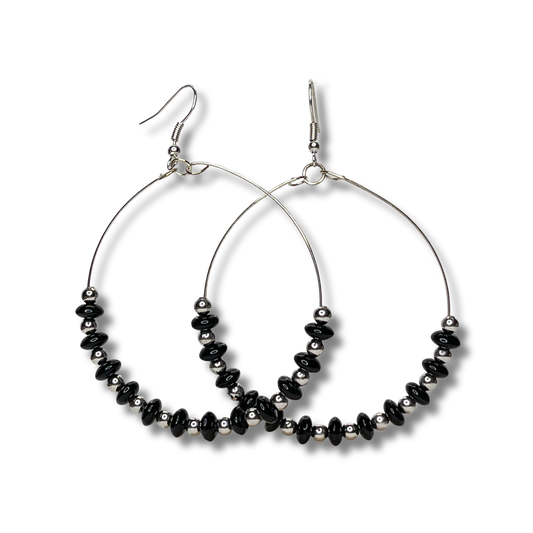 Silver Belle Hoop Earrings